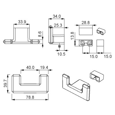 Çebi Portmanto/ Banyo Askısı Mat Antrasit Renk (A7106020 PC27) - Çebi (1)