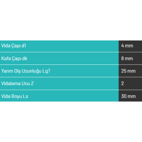Abc Spax 4*30 MDF Vidası 1000 Adet (A430-15) - 3