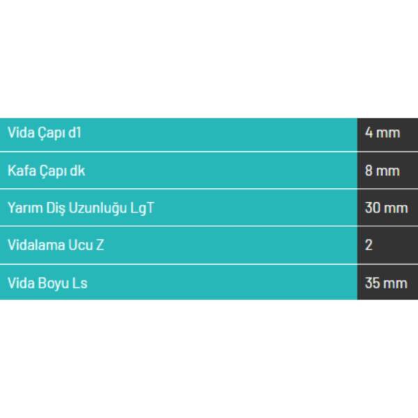 Abc Spax 4*35 MDF Vidası 1000 Adet (A435-15) - 3