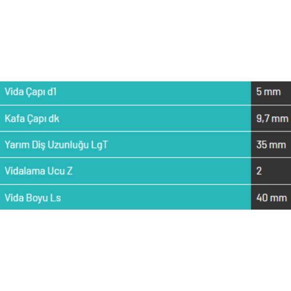 Abc Spax 5*40 MDF Vidası 1000 Adet (A540-15) - 3