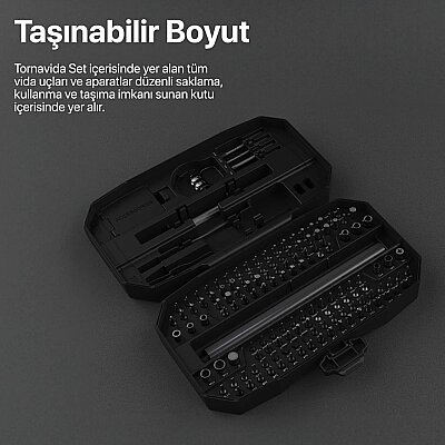 Akıllı MagSafe Cüzdan ve Hassas Tornavida Seti (153 Parça) | 2'li Set (X6833) - 4