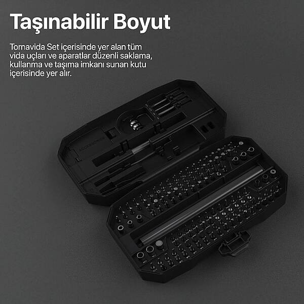 Akıllı MagSafe Cüzdan ve Hassas Tornavida Seti (153 Parça) | 2'li Set (X6833) - 4