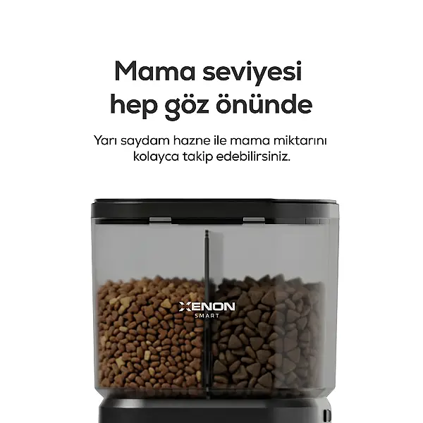 Akıllı Mama Kabı | Çift Hazneli, Bağımsız Kontrol, WiFi, Çelik Kase, Yükseltilmiş Tasarım (X8615) - 3