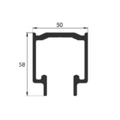 Albatur 1 Metreli Katlanır Kapı Üst Rayı Sürgü Kapı Rayı (150-9450-1410-1000) - Albatur