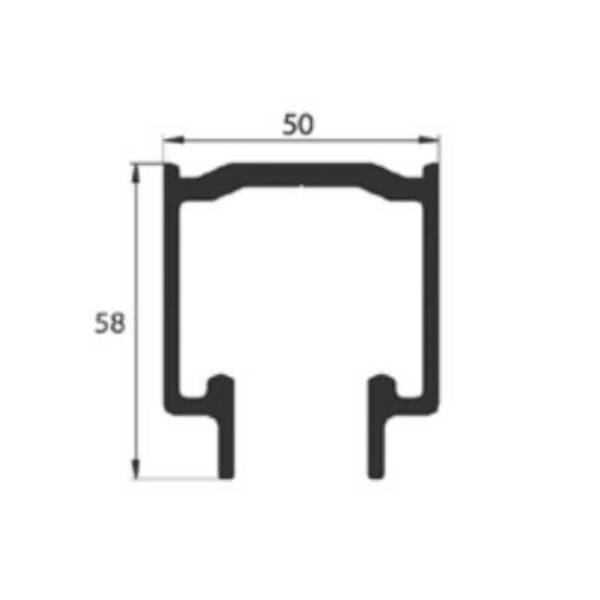 Albatur 1 Metreli Katlanır Kapı Üst Rayı Sürgü Kapı Rayı (150-9450-1410-1000) - 1