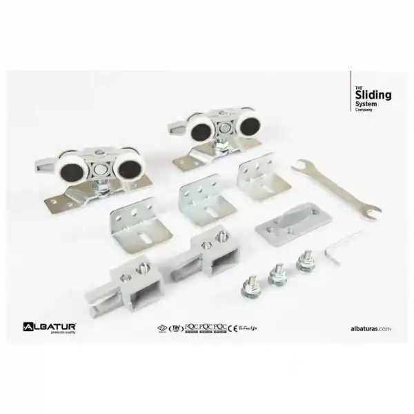 Albatur 120kg Ayarlı Sürme Kapı Sistemi Rulmanlı Frensiz - Ray Hariçtir (9700) - 2