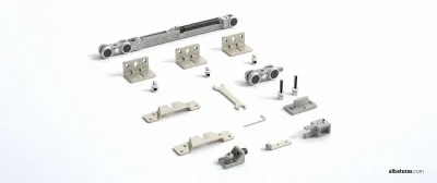 Albatur 120kg Ayarlı Sürme Kapı Sistemi Rulmanlı Tek Frenli - Ray Hariçtir (120-9701-1600) - Albatur (1)