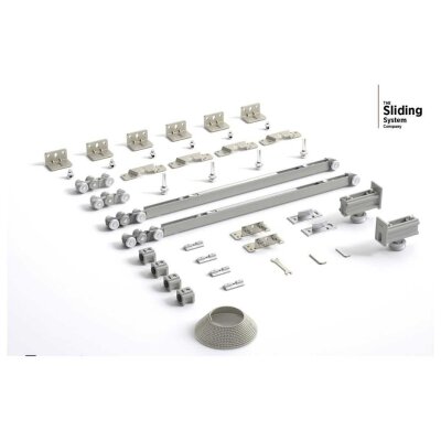 Albatur 60kg Sürme Kapı Sistemi Çift Frenli - Ray Hariçtir (121-9830-1410) - 3