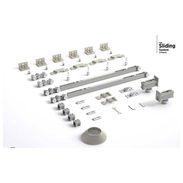 Albatur 60kg Sürme Kapı Sistemi Çift Frenli - Ray Hariçtir (121-9830-1410) - 3