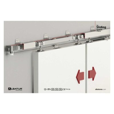 Albatur 60kg Sürme Kapı Sistemi Çift Frenli - Ray Hariçtir (121-9830-1410) - Albatur (1)