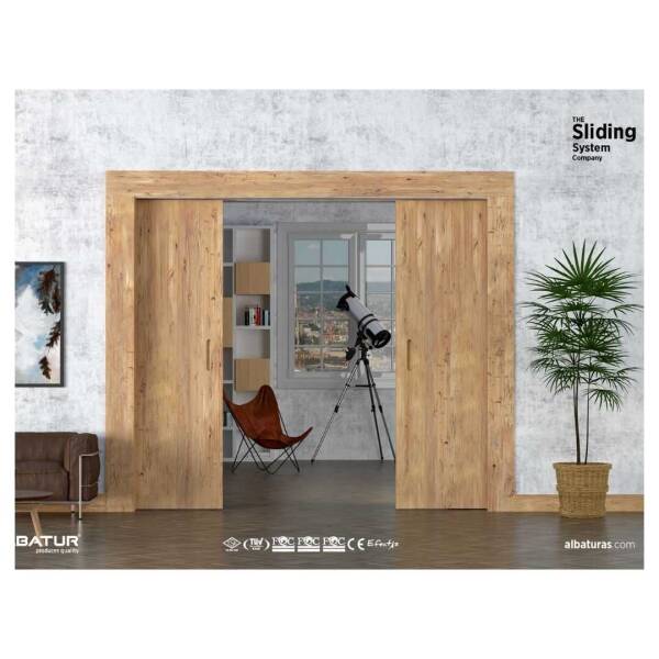 Albatur 60kg Sürme Kapı Sistemi Çift Frenli - Ray Hariçtir (121-9830-1410) - 1