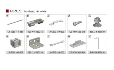 Albatur Ayarlı Çift Yöne Frenli sürme Kapı Sistemi 40kg (120-9020-1410) - Albatur (1)