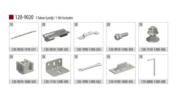 Albatur Ayarlı Çift Yöne Frenli sürme Kapı Sistemi 40kg (120-9020-1410) - 2