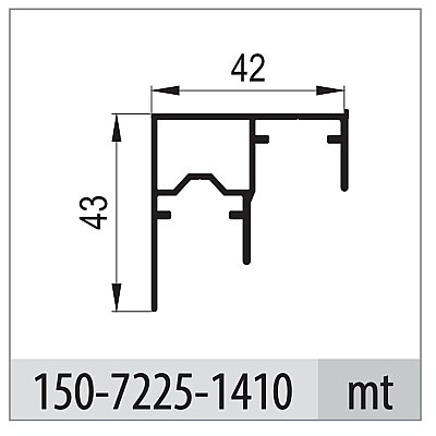 Albatur Sürme Alt Ray Mat Eloksal 2 Metre (150-7225-1410-2000) - Albatur