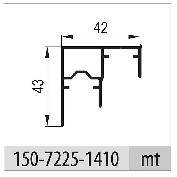 Albatur Sürme Alt Ray Mat Eloksal 2 Metre (150-7225-1410-2000) - 1