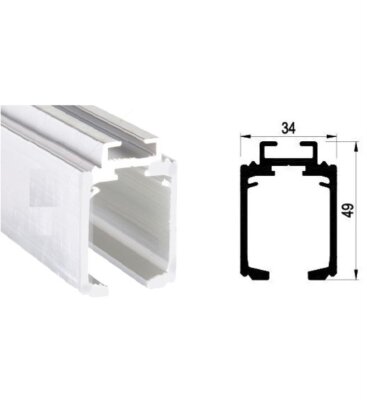 Albatur Sürme Kapı Sistemi Rayı 1 Metre (150-9750-1400) - Albatur