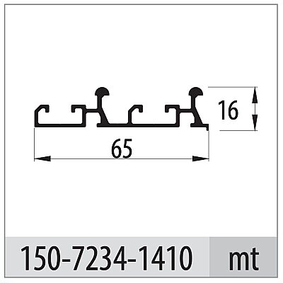 Albatur Sürme Üst Ray Mat Eloksal 2 Metre (150-7234-1410-2000) - Albatur
