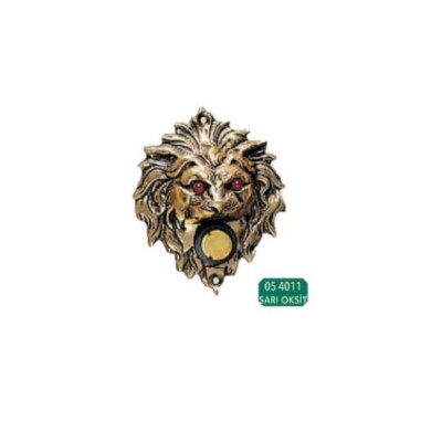 Antik Bronze Aslan Başlı Kapı Zili Oksit Renk (05-4011O) - Antik Bronze