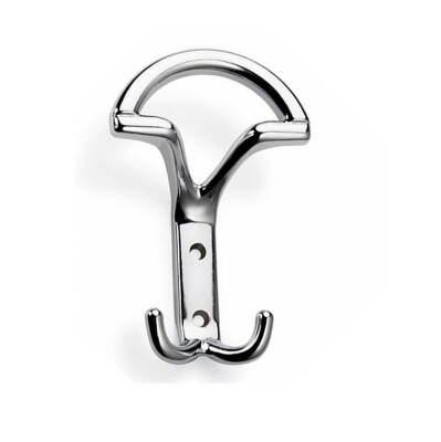Sese Krom Portmanto Vestiyer Askısı 2li Kanca Metal (AS239) - 2