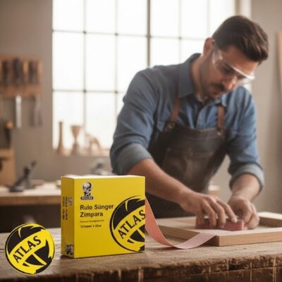 Atlas 115mm 25M A275 P220 F03 Rulo Sünger Zımpara 220Kum (69957304607) - Atlas Zımpara