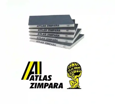 Atlas 98X123X10mm Z220 2 Taraflı Sünger Zımpara 220Kum Takoz Zımpara (78072753579) - 1