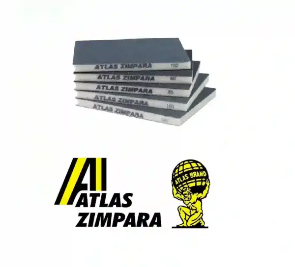 Atlas 98X123X10mm Z220 2 Taraflı Sünger Zımpara 220Kum Takoz Zımpara (78072753579) - 1