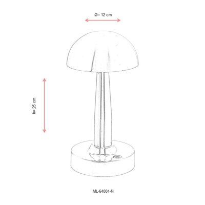 Avonni 64004 Ailesi Eskitme Şarjlı Masa Lambası Saten Renk (ML-64004-N) - 3