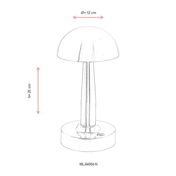 Avonni 64004 Ailesi Eskitme Şarjlı Masa Lambası Saten Renk (ML-64004-N) - 3