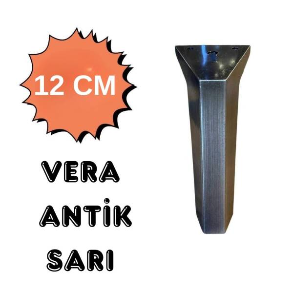 Ayder Vera Ayak 12cm Antik Sarı Renk Metal Mobilya Ayağı (Y-1220-12-94) - 2