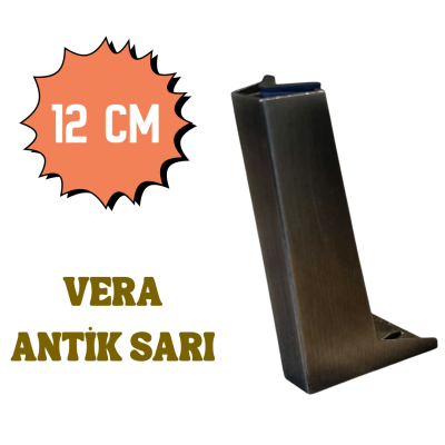 Ayder Vera Ayak 12cm Antik Sarı Renk Metal Mobilya Ayağı (Y-1260-12-94) - 3