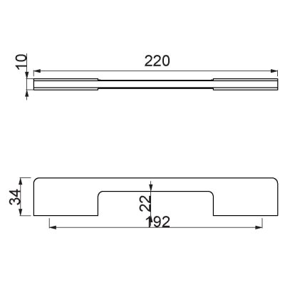 Çebi Mobilya Kulbu 192 mm Nikel Saten (B959192108) - Çebi (1)
