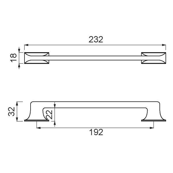 Çebi Mobilya Kulbu 192 mm Krom Renk (B967192102) - 2