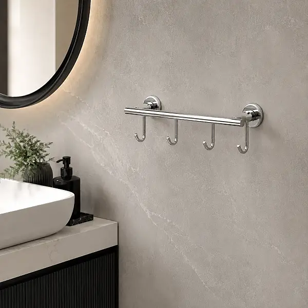 System Duvara Montajlı Çok Askılık Krom Renk (BA1003 015 CR) - 2