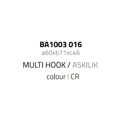 System Hoop Uzun Havluluk Duvara Montajlı Krom Renk (BA1003 016 CR) - 2