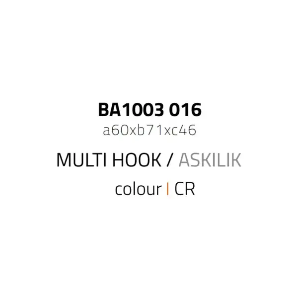 System Hoop Uzun Havluluk Duvara Montajlı Krom Renk (BA1003 016 CR) - 2