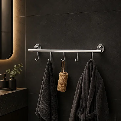 System Hoop Uzun Havluluk Duvara Montajlı Krom Renk (BA1003 016 CR) - 1