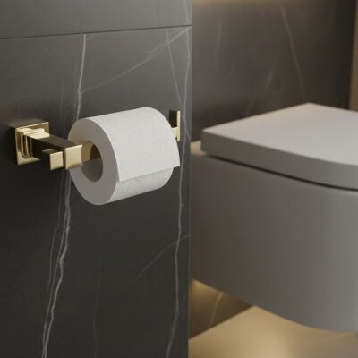 System Q-Line Tuvalet Kağıtlığı Gold Renk (BA1006 002 GL) - System Banyo (1)