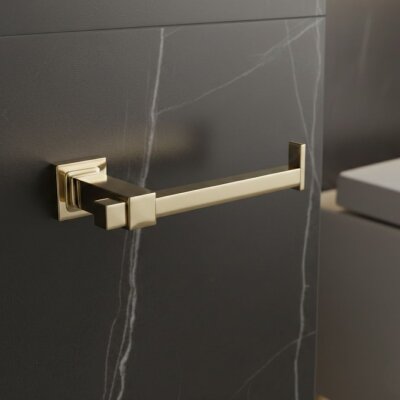 System Q-Line Tuvalet Kağıtlığı Gold Renk (BA1006 002 GL) - System Banyo