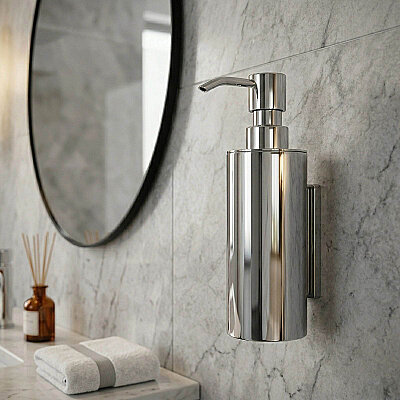 System Duvara Monte Sıvı Sabunluk Krom Renk (BA1016 006 CR) - System Banyo