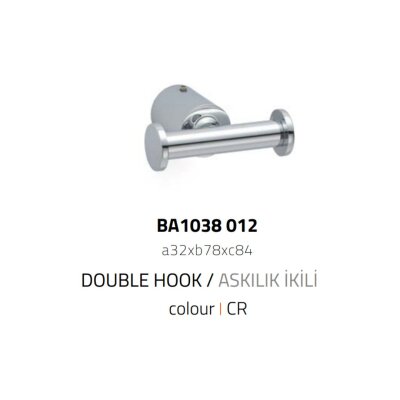 System Icon İkili Askılık Krom Renk (BA1038 012 CR) - 2