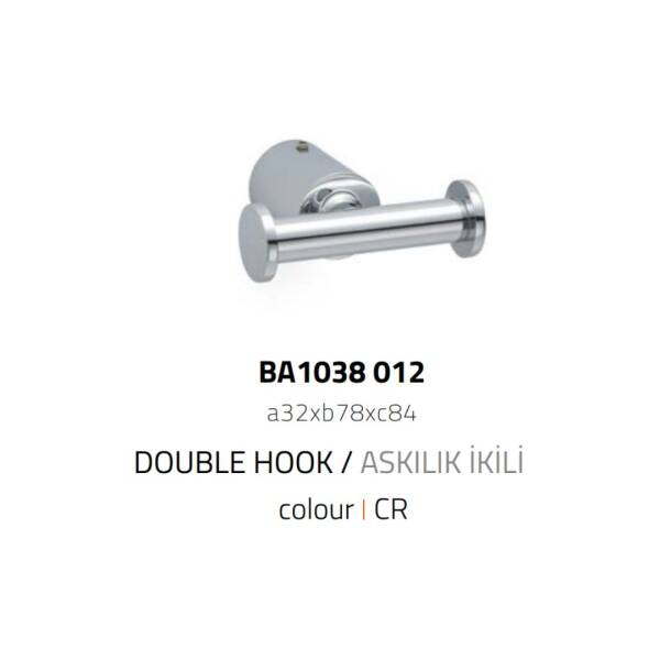 System Icon İkili Askılık Krom Renk (BA1038 012 CR) - 2