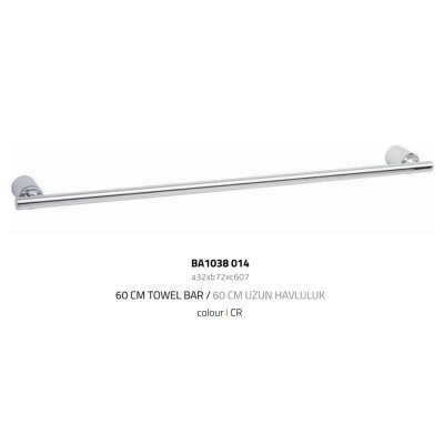 System Icon 60cm Uzun Havluluk Krom Renk (BA1038 014 CR) - 2