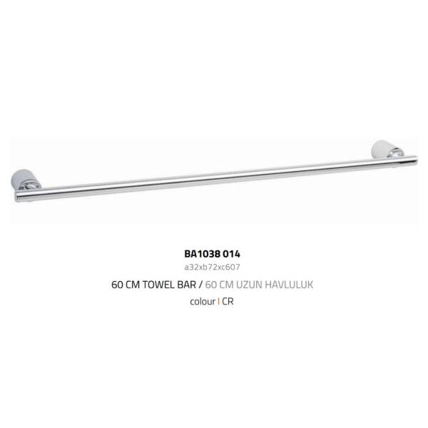 System Icon 60cm Uzun Havluluk Krom Renk (BA1038 014 CR) - 2