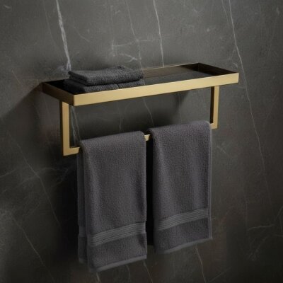 System Banyo Havlu Rafı Gold Renk (BA1039 039 GL) - System Banyo