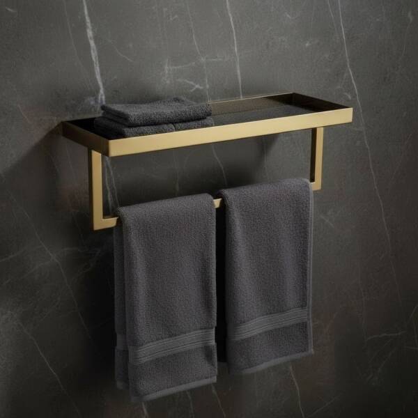 System Banyo Havlu Rafı Gold Renk (BA1039 039 GL) - 1