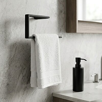 System Slimo Halka Havluluk Siyah Renk (BA1040 005 AL6) - System Banyo