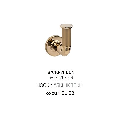 System Nord Askılık Gold/Gold Branch Renk (BA1041 001 GL-GB) - 3