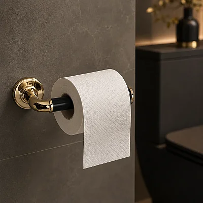 System Nord Tuvalet Kağıtlığı Gold/Siyah Renk (BA1041 002 GL-AL6) - System Banyo (1)