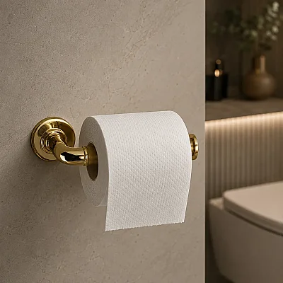 System Nord Tuvalet Kağıtlığı Gold/Gold Branch Renk (BA1041 002 GL-GB) - System Banyo (1)