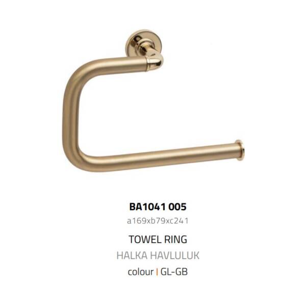 System Nord Halka Havluluk Gold/Gold Branch Renk (BA1041 005 GL-GB) - 2
